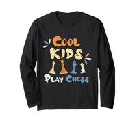 Los niños geniales juegan al ajedrez para jóvenes Jaque Mate Jugadores de ajedre Manga Larga