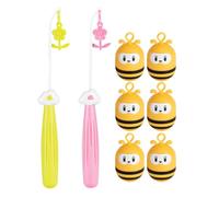 Los niños juegan con poste de pesca, juega a pescar para niños - Bee Catching Puzzle | Juguete de habilidad motora fina, 2 postes magnéticos, 6 abejas tambaleantes, actividad nocturna familiar para ni