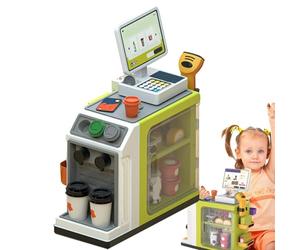 Los niños juegan contra el mostrador, juguete del mostrador de compras,Supermercado infantil realista Salida Mostrador - Mostrador de compras de juegos de dibujos animados para promover habilidades so