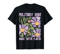 Los niños Militares florecen Donde se Les Planta Purple Up Camiseta