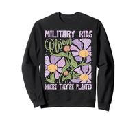 Los niños Militares florecen Donde se Les Planta Purple Up Sudadera