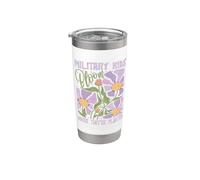 Los niños militares florecen donde se les planta Purple Up Vaso térmico de acero inoxidable de doble pared