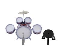 Los niños tienen tambores grandes y pequeños, Cimbales, heces, soporte de dibujos - Jazz para principiantes, diseño de estructura de oreja 6 para una gran vibración de la piel - Música