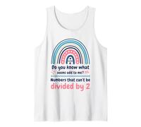 Los números impares NO se Pueden Dividir por Dos, Divertido Profesor de matemáticas Camiseta sin Mangas