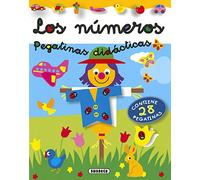 Los números pegatinas didácticas