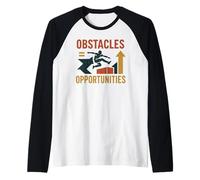 Los obstáculos Son oportunidades Parkour Free Running Gimnasia Camiseta Manga Raglan