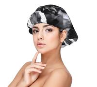 Los ojos azules del lobo de invierno,Gorro de dormir de satén ajustable para adultos, de seda, elástico, para dormir, para mujer