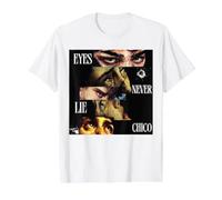 Los Ojos Nunca mienten Chico Camiseta gráfica económica, Hombre, Blanco, M