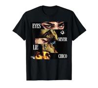 Los Ojos Nunca mienten Chico Camiseta gráfica económica, Hombre, Negro, M
