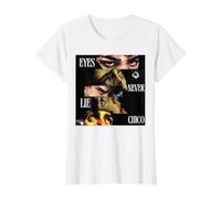 Los Ojos Nunca mienten Chico Camiseta gráfica económica, Mujer, Blanco, XS