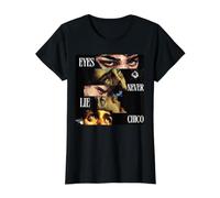 Los Ojos Nunca mienten Chico Camiseta gráfica económica, Mujer, Negro, XS