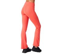 LOS OJOS Pantalones de Yoga para Mujer, Cintura Alta, Entrenamiento, Bootleg y Yoga, con Control de Abdomen, Coral, S