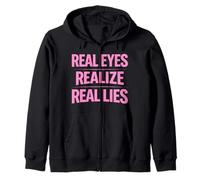 Los Ojos Reales se Dan Cuenta de mentiras Reales Conciencia Verdad Pensador crítico Sudadera con Capucha