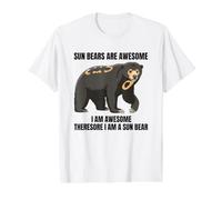 Los Osos del Sol Son Impresionantes Soy Impresionante por lo Tanto, Soy un Oso de Sol Camiseta gráfica económica, Hombre, Blanco, L