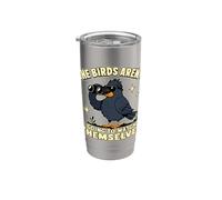 Los pájaros se ven a sí mismos, divertido regalo para observadores de aves y la naturaleza Vaso térmico de acero inoxidable de doble pared