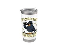 Los pájaros se ven a sí mismos, divertido regalo para observadores de aves y la naturaleza Vaso térmico de acero inoxidable de doble pared