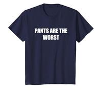 Los Pantalones Son los peores Camiseta, Niños, Azul Marino, 8 años