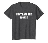Los Pantalones Son los peores Camiseta, Niños, Jaspeado Oscuro, 10 años