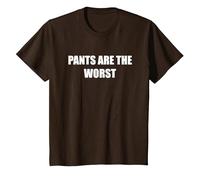 Los Pantalones Son los peores Camiseta, Niños, Marrón, 8 años