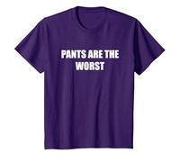 Los Pantalones Son los peores Camiseta, Niños, Morado, 12 años
