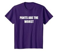 Los Pantalones Son los peores Camiseta, Niños, Morado, 6 años