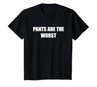 Los Pantalones Son los peores Camiseta, Niños, Negro, 6 años