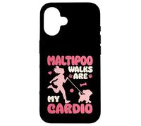 Los Paseos por Maltipoo Son mis mamás de Perros cardiovasculares Maltipoo Carcasa para iPhone 16
