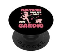 Los Paseos por Maltipoo Son mis mamás de Perros cardiovasculares Maltipoo PopSockets PopGrip Adhesivo
