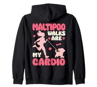 Los Paseos por Maltipoo Son mis mamás de Perros cardiovasculares Maltipoo Sudadera con Capucha