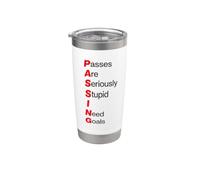 Los pases de fútbol divertidos son realmente estúpidos, necesito goles Vaso térmico de acero inoxidable de doble pared