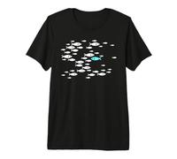 Los Peces nadan contra la Corriente en el mar Camiseta Premium