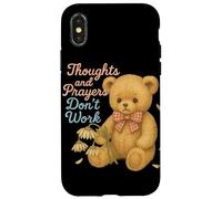 Los Pensamientos y Las oraciones no Funcionan Oso Triste Humor Oscuro Carcasa para iPhone X/XS