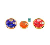 los peperetes conservas Berberechos Ajillo, Caviar Erizo y Pulpo Ajillo pack 3 latas