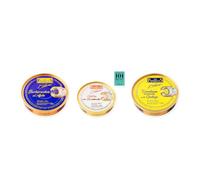 los peperetes conservas Berberechos Ajillo, Ostras Escabeche y Sardinillas Gallega pack 3 latas