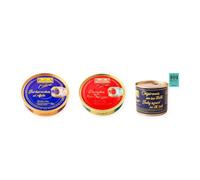 los peperetes conservas Berberechos Ajillo, Percebes Rías Gallegas y Chipirones Tinta 460g pack 3 latas 3 piezas