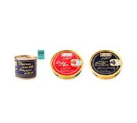 los peperetes conservas Chipirones Tinta 460g, Pulpo Ajillo y Ventresca Bonito Mantequilla pack 3 latas 3 piezas