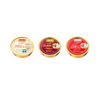 los peperetes conservas Mejillones Escabeche 10-12, Centollo Natural y Pulpo Aceite Oliva pack 3 latas 3 piezas