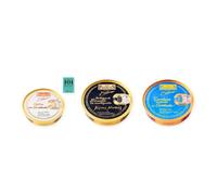 los peperetes conservas Ostras Escabeche, Ventresca Bonito Mantequilla y Sardinillas Escabeche pack 3 latas 3 piezas