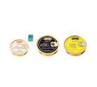 los peperetes conservas Ostras Escabeche, Ventresca Bonito Mantequilla y Sardinillas Gallega pack 3 latas 3 piezas