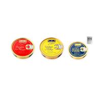 los peperetes conservas Percebes Rías Gallegas, Sardinillas Gallega y Sardinillas Aceite Oliva pack 3 latas