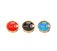 los peperetes conservas Percebes Rías Gallegas, Ventresca Bonito Mantequilla y Sardinillas Escabeche pack 3 latas 3 piezas