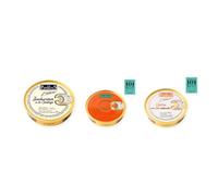 los peperetes conservas Zamburiñas Gallega, Caviar Erizo y Ostras Escabeche pack 3 latas