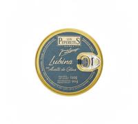 LOS PEPERETES Lubina en Aceite de Oliva 120 g | Pescado Blanco Gourmet del Atlántico | Conserva Artesanal Gallega con Aceite de Oliva Virgen Extra | Producto Natural y Saludable