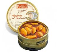 LOS PEPERETES Mejillones en Escabeche 12 - 14 Piezas 120 g | Mejillón Gallego Premium | Elaboración Artesanal | Conserva Gourmet con Escabeche Tradicional | Producto 100% Natural