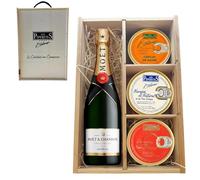 LOS PEPERETES Pack Deluxe Marisco Gallego con Champagne Francés | Caviar de Erizo ×2 · Navajas al Natural ×2 · Percebes ×2 | Lote Gourmet Exclusivo