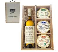 LOS PEPERETES Pack Gourmet con Vino Terras Gauda | Berberechos ×2 · Navajas ×2 · Mejillones Escabeche ×2 | Lote Delicatessen Marisco Gallego