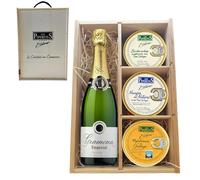 LOS PEPERETES Pack Gourmet Marisco Gallego con Cava Gramona Imperial | x2 Berberechos al Natural · x2 Navajas al Natural · x2 Mejillones a la Gallega | Estuche Lote Delicatessen Premium Latas Conserva
