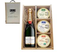 LOS PEPERETES Pack Gourmet Marisco Gallego con Champagne Francés | Berberechos al Natural ×2 · Navajas al Natural ×2 · Mejillones en Escabeche ×2 | Lote Delicatessen