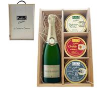 LOS PEPERETES Pack Superior Marisco Gallego con Champagne Roederer | Berberechos ×2 · Centollo ×2 · Lubina al Albariño ×2 | Lote Gourmet Premium