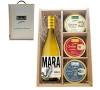 LOS PEPERETES Pack Superior Marisco Gallego con Vino Godello | Berberechos ×2 · Centollo ×2 · Lubina al Albariño ×2 | Lote Gourmet Premium